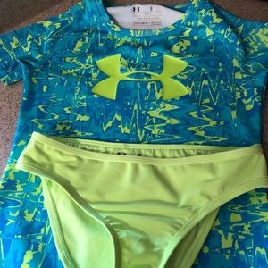 Girls under amour new two piece swim suit